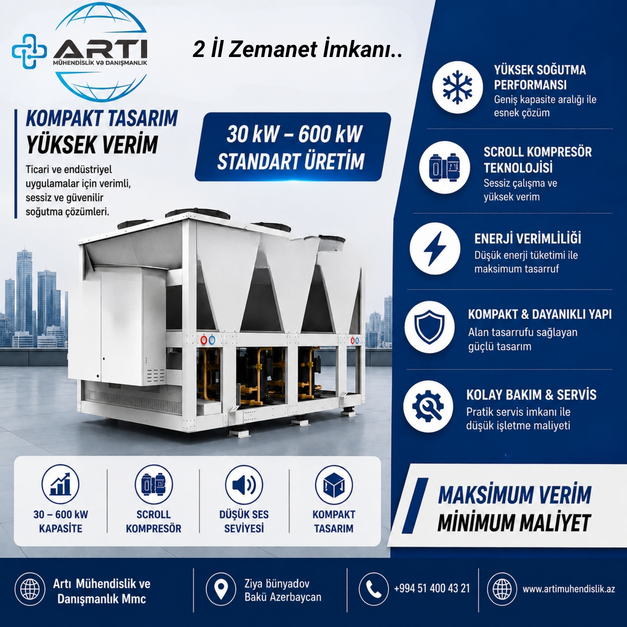 Soyutma Qrupu / Çiller (30 kW - 600 kW)